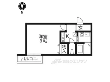 アパートメントSAI(1K/1階)の間取り写真