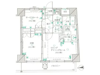 シーアイマンション立教前(1SLDK/11階)の間取り写真