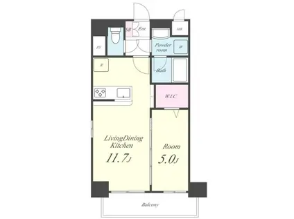 RINKS(1LDK/1階)の間取り写真