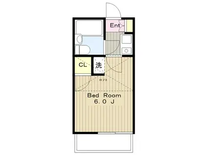 コートビレッジ相武台(1K/2階)の間取り写真