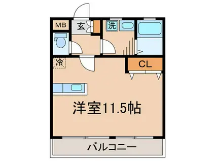 中原ビル(ワンルーム/3階)の間取り写真