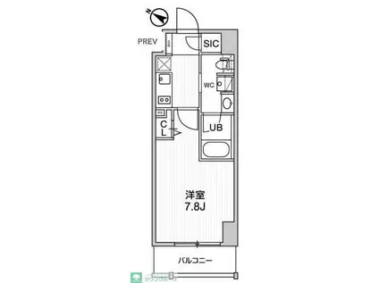 ステージグランデ日本橋人形町(1K/7階)の間取り写真