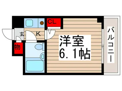 ローズガーデン81番館(1K/3階)の間取り写真