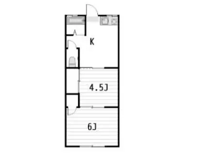 コーポミヤシタ(2DK/1階)の間取り写真