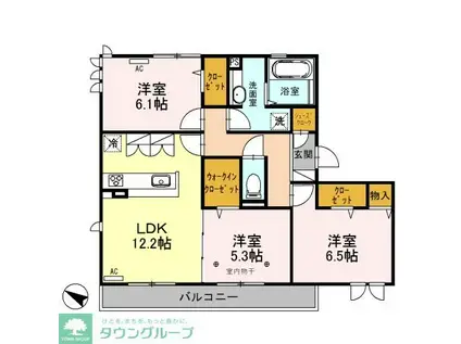 ロイジェントパークス レイクタウン II J(3LDK/3階)の間取り写真