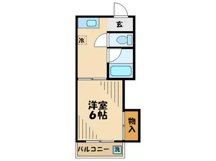 リート池田(1K/5階)の間取り写真