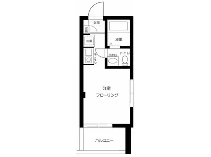 ポールフラッグ木場(1K/3階)の間取り写真
