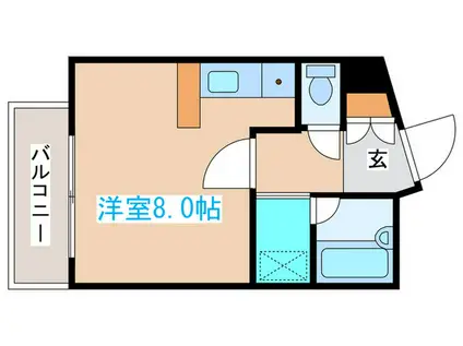 クリオ山鼻南壱番館(ワンルーム/1階)の間取り写真