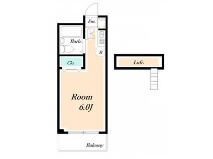 プチファミール(ワンルーム/4階)の間取り写真