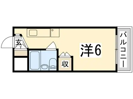 サニーパレス保城(ワンルーム/4階)の間取り写真