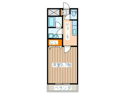 コンフォートプレイス(1K/3階)の間取り写真