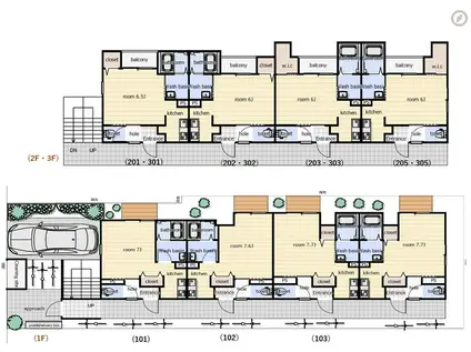 STANZA FERICE(1K/3階)の間取り写真