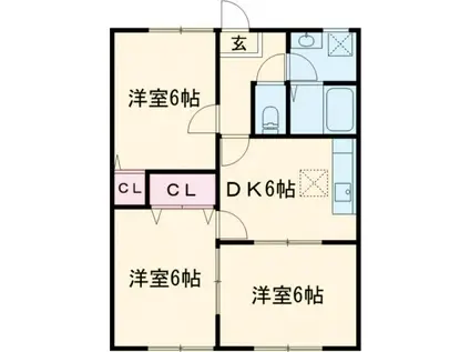 ファミーユ そのはら(3DK/2階)の間取り写真