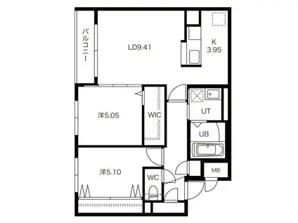 ラヴィII(2LDK/3階)の間取り写真