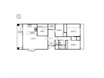 カーサ・デ・セントロ(4LDK/8階)の間取り写真