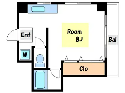 藤コーポ(ワンルーム/1階)の間取り写真