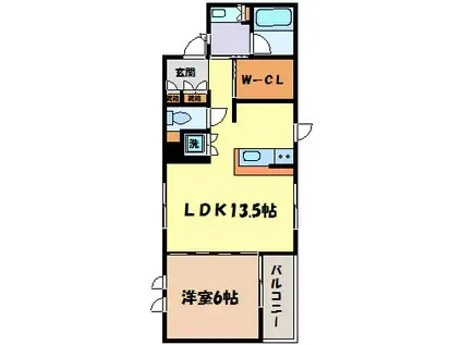 ISABELLA GARDEN I(1LDK/3階)の間取り写真