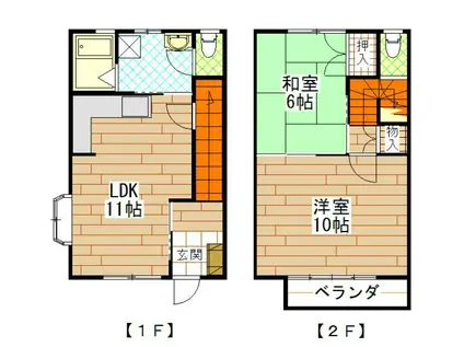 宮町アパート(2LDK/1階)の間取り写真