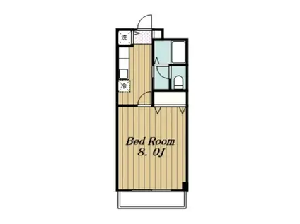 ブランシュ(1K/1階)の間取り写真