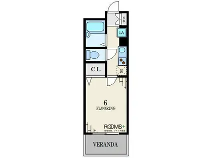 ウインド・スクエア(1K/2階)の間取り写真