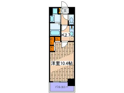 アーバネックス梅田東(1K/6階)の間取り写真