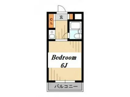 セントヒルズ目白(ワンルーム/1階)の間取り写真