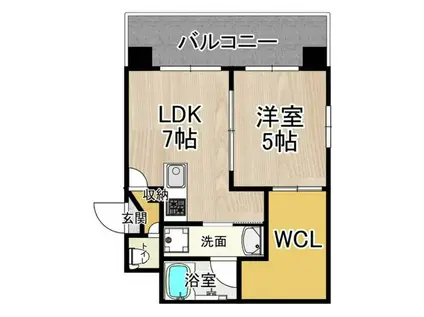 CITY SPIRE十三東(1LDK/7階)の間取り写真