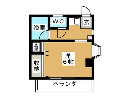 アルス佐藤(1K/4階)の間取り写真