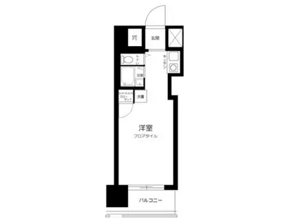 東急ドエルアルス白山(ワンルーム/3階)の間取り写真