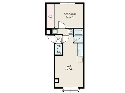 澄川24(1LDK/3階)の間取り写真