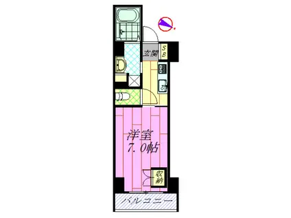 ステーション・タワー・URAYASU(1K/10階)の間取り写真