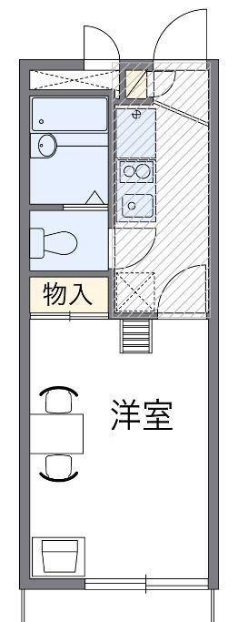 レオパレスウィステリア(1K/1階)の間取り写真