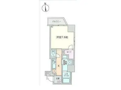 ケイブユシマ(1K/13階)の間取り写真