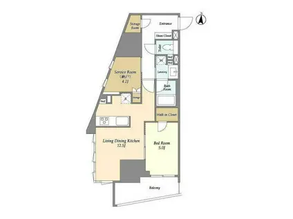 LASANTE文京千駄木 LASANTE文京千駄木(1SLDK/7階)の間取り写真