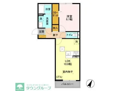 ライフマンションA・B B(1LDK/1階)の間取り写真