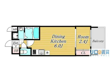 セレニテ新大阪ミラク弐番館(1LDK/14階)の間取り写真