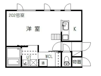TENERE(1K/2階)の間取り写真