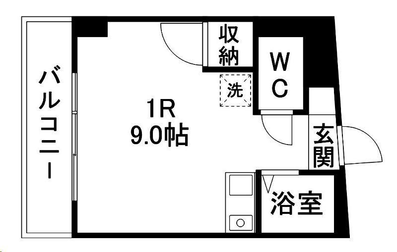 土田ビル(ワンルーム/4階)の間取り写真