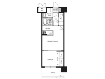 エンクレスト日赤通(1LDK/9階)の間取り写真