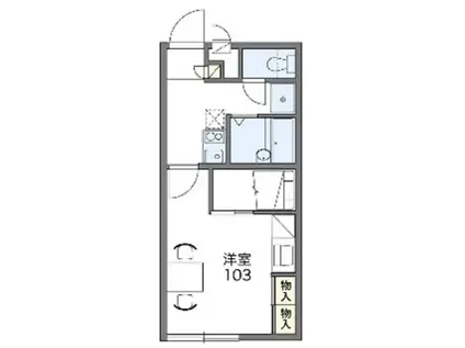 レオパレス信濃(1K/2階)の間取り写真