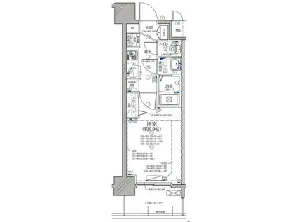 ディアレイシャス名古屋ステーション(1K/3階)の間取り写真