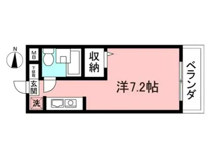 ジョイフル高井戸弐番館(ワンルーム/1階)の間取り写真