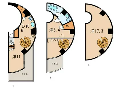 ARK HOUSE 南館(3DK/6階)の間取り写真