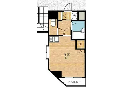 アーバン塩付(ワンルーム/4階)の間取り写真