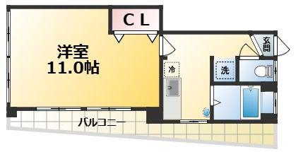 辰巳マンション(1K/3階)の間取り写真