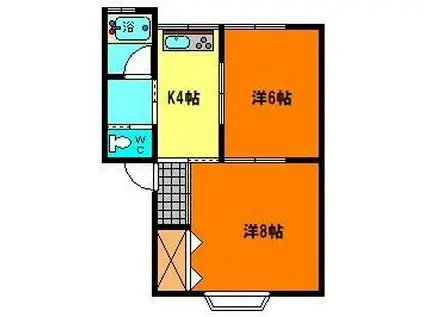 アーバンティSTⅠ(2DK/1階)の間取り写真