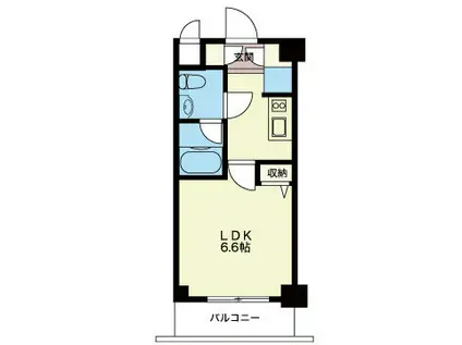 LASANTE品川シーサイドI(1K/2階)の間取り写真