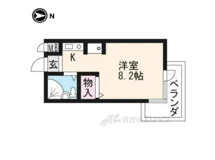 VILLETTA御苑前(1K/2階)の間取り写真