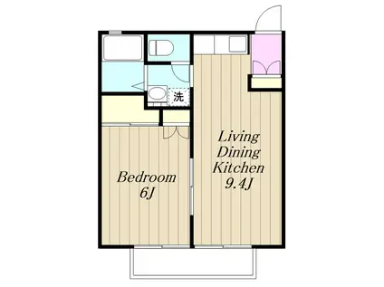 コーポフェニックス A(1LDK/1階)の間取り写真