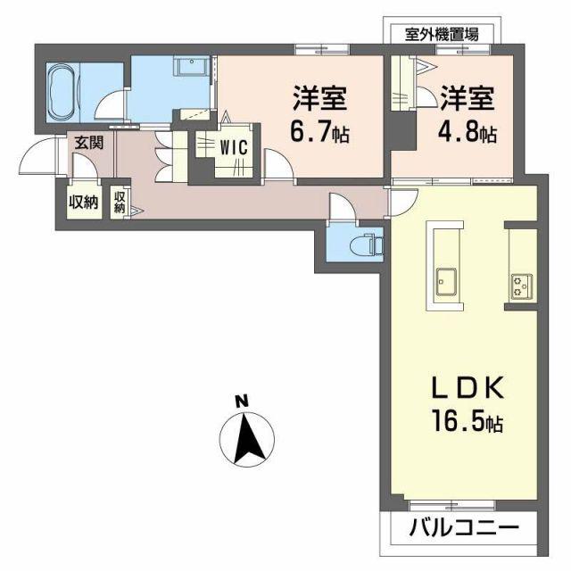 シャーメゾン蘇原新栄(2LDK/3階)の間取り写真